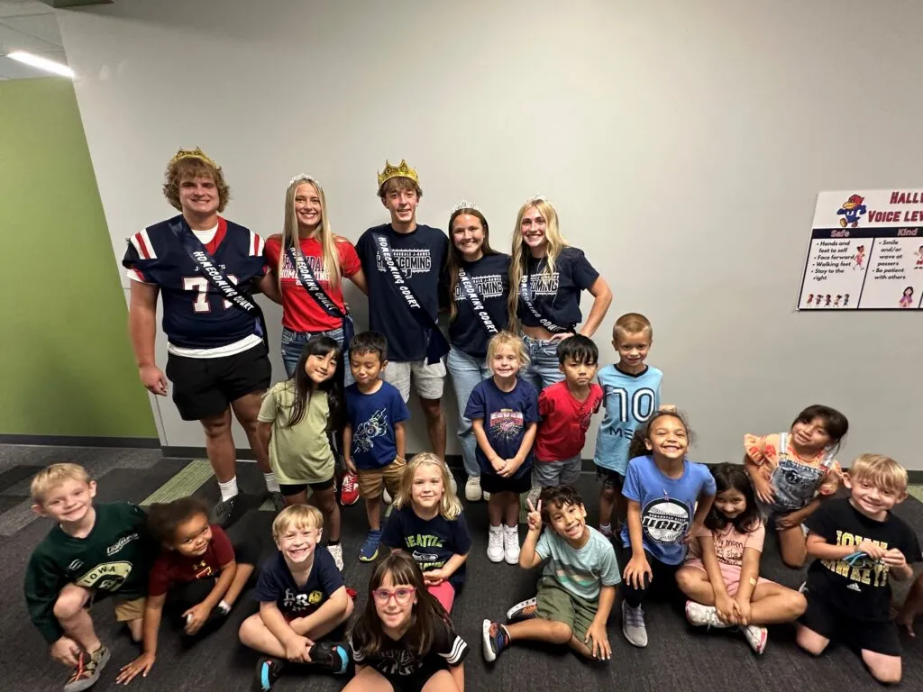 Homecoming Court Visiting Olmsted students