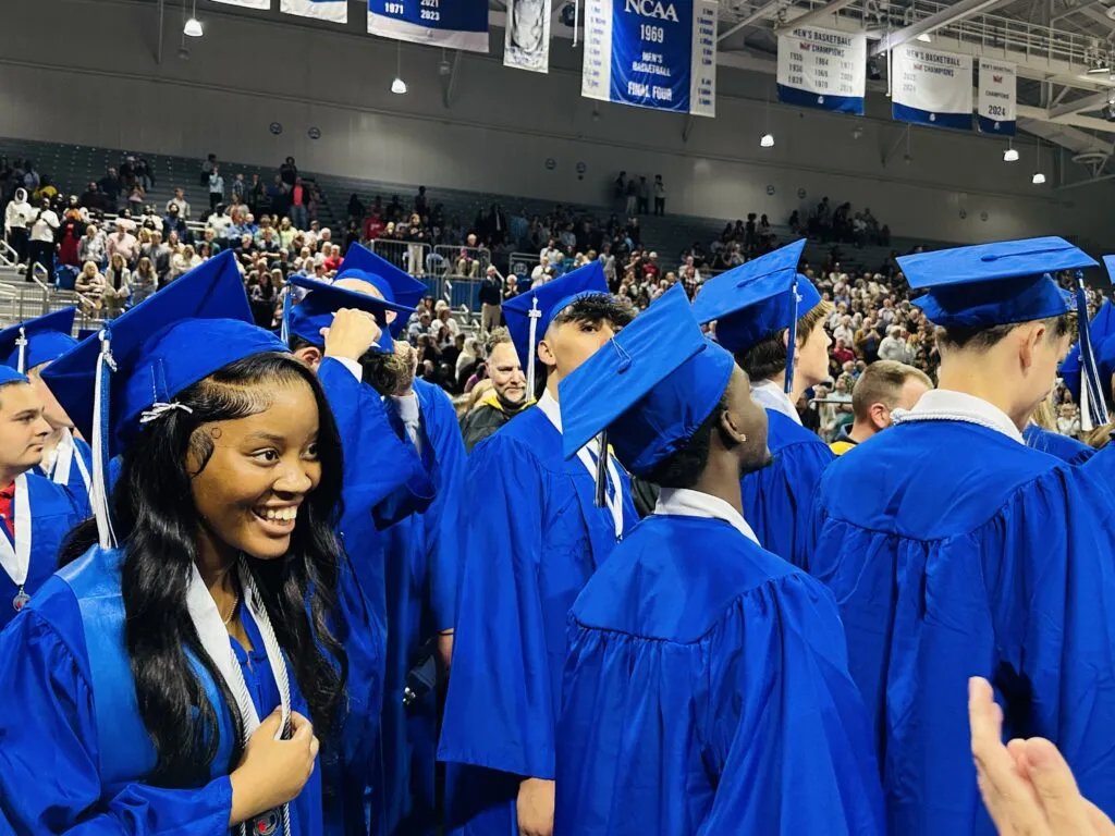 UHS Graduation Seniors entering Knapp Center